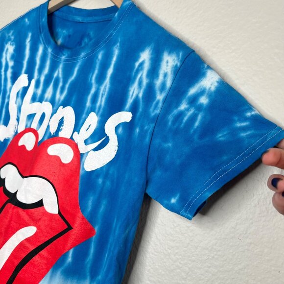 Rolling Stones Unisex No Filter Tie-Dye Tour 2019 T-Shirt Small Blue Red - Picture 3 of 8